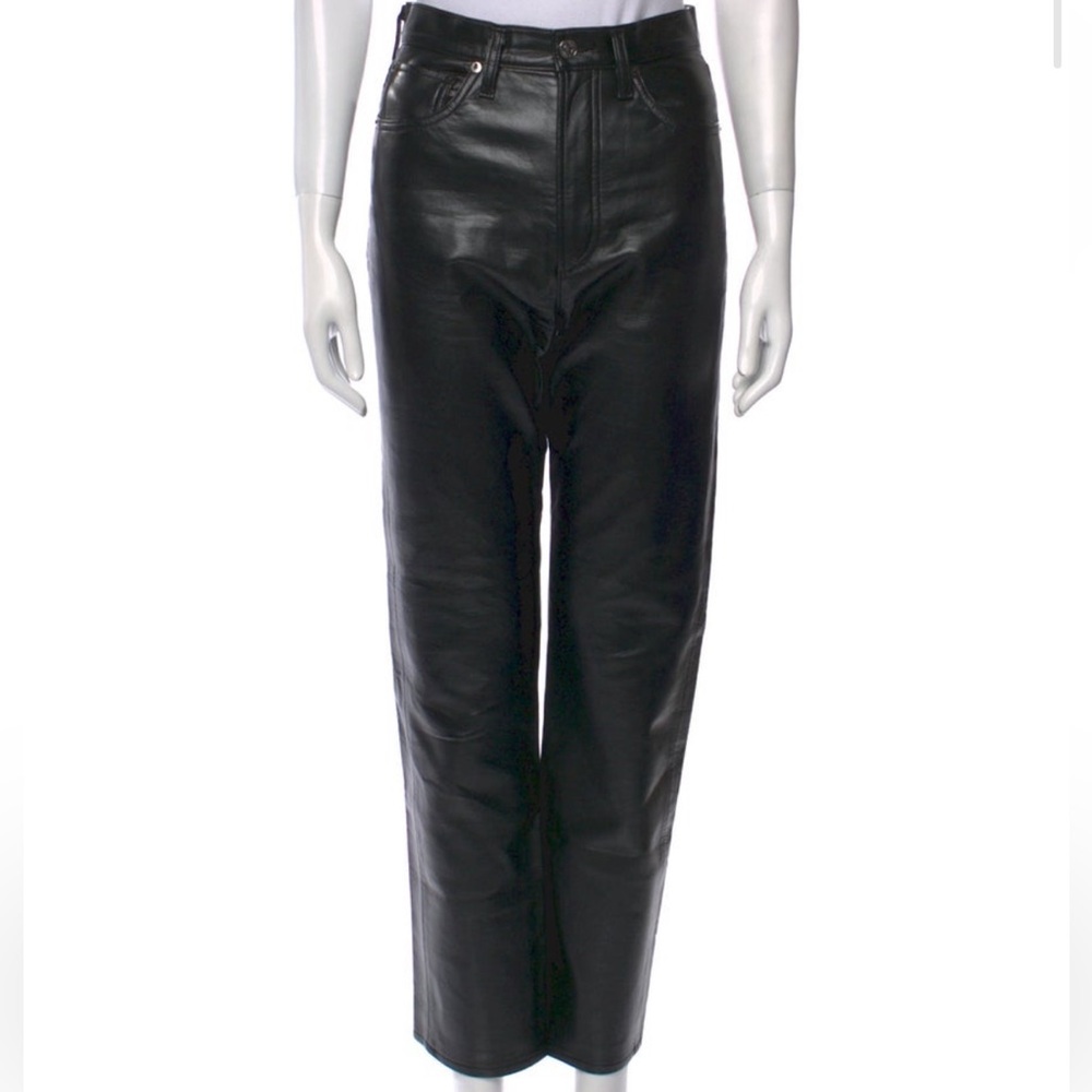 Agolde Black Straight Leg Pants